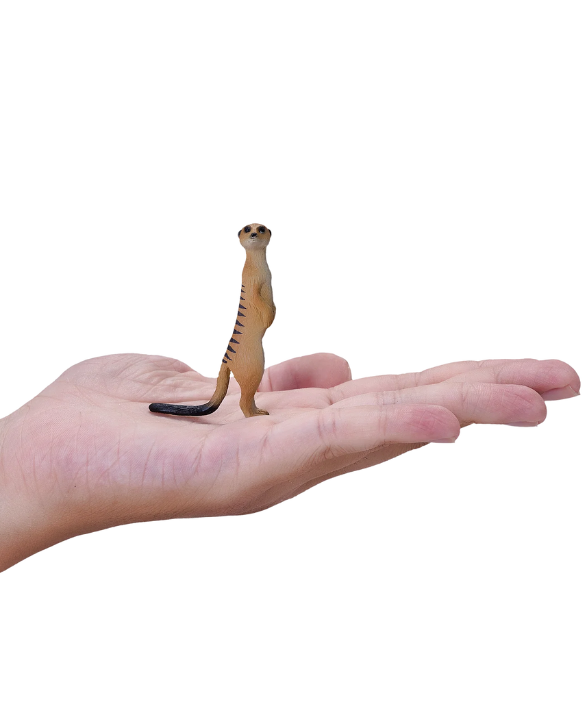 Mojo Meerkat Small Animal Figure Toy, Realistic Desert Wildlife Collectible for Kids