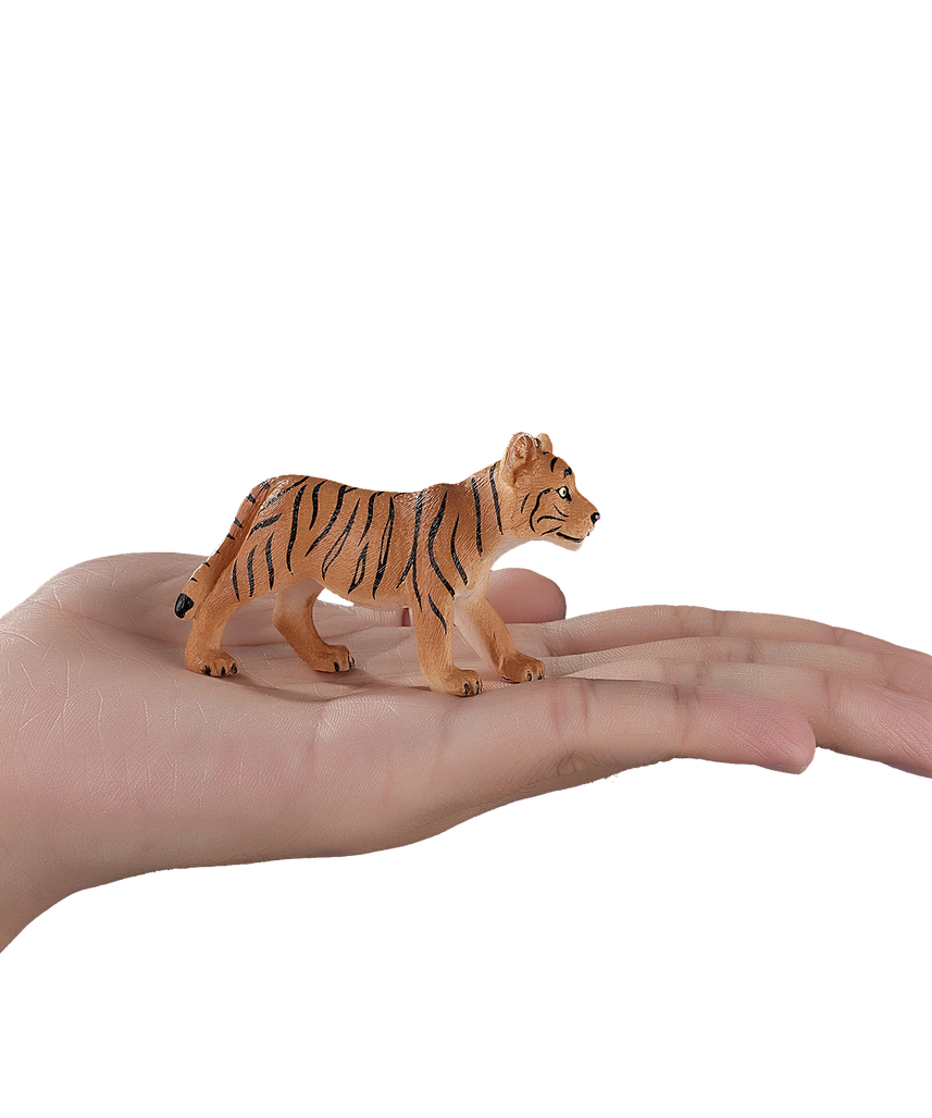 Mojo Tiger Cub Standing Small Animal Figure Toy, Realistic Wildlife Collectible for Kids