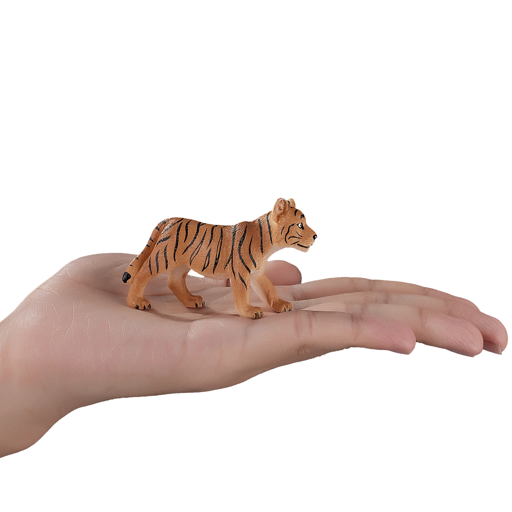 Mojo Tiger Cub Standing Small Animal Figure Toy, Realistic Wildlife Collectible for Kids