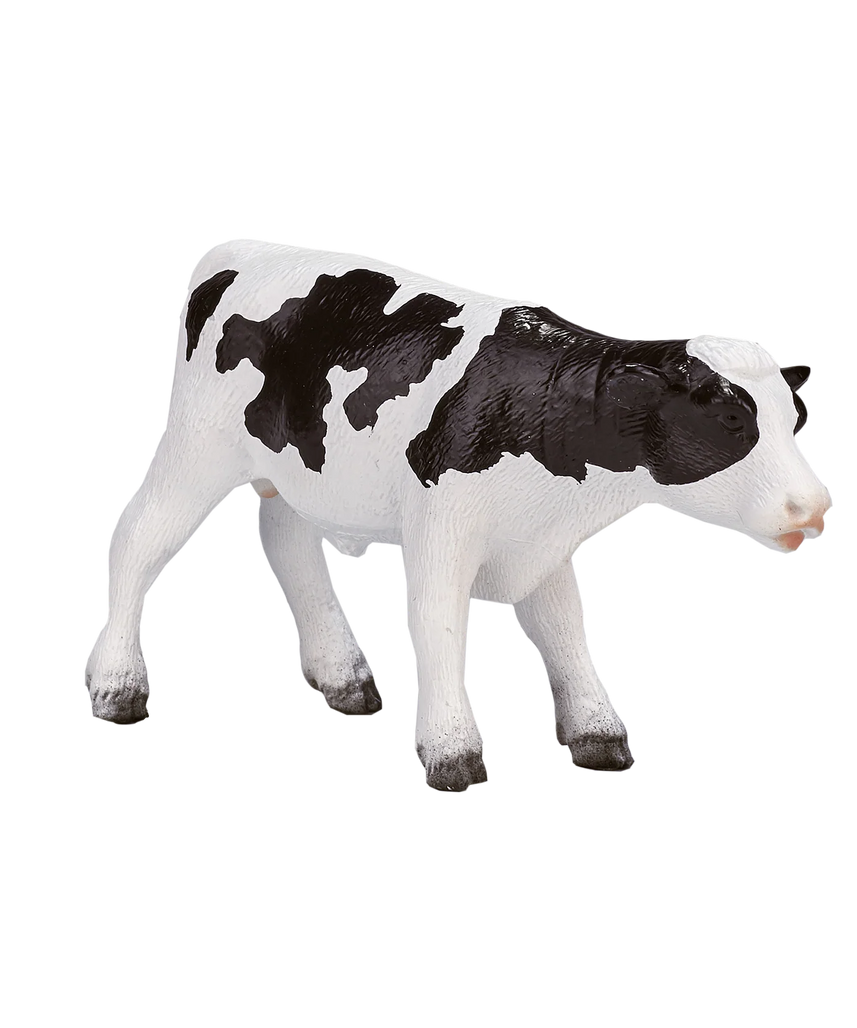 Mojo Holstein Calf Standing Medium Animal Figure Toy, Realistic Farm Collectible for Kids