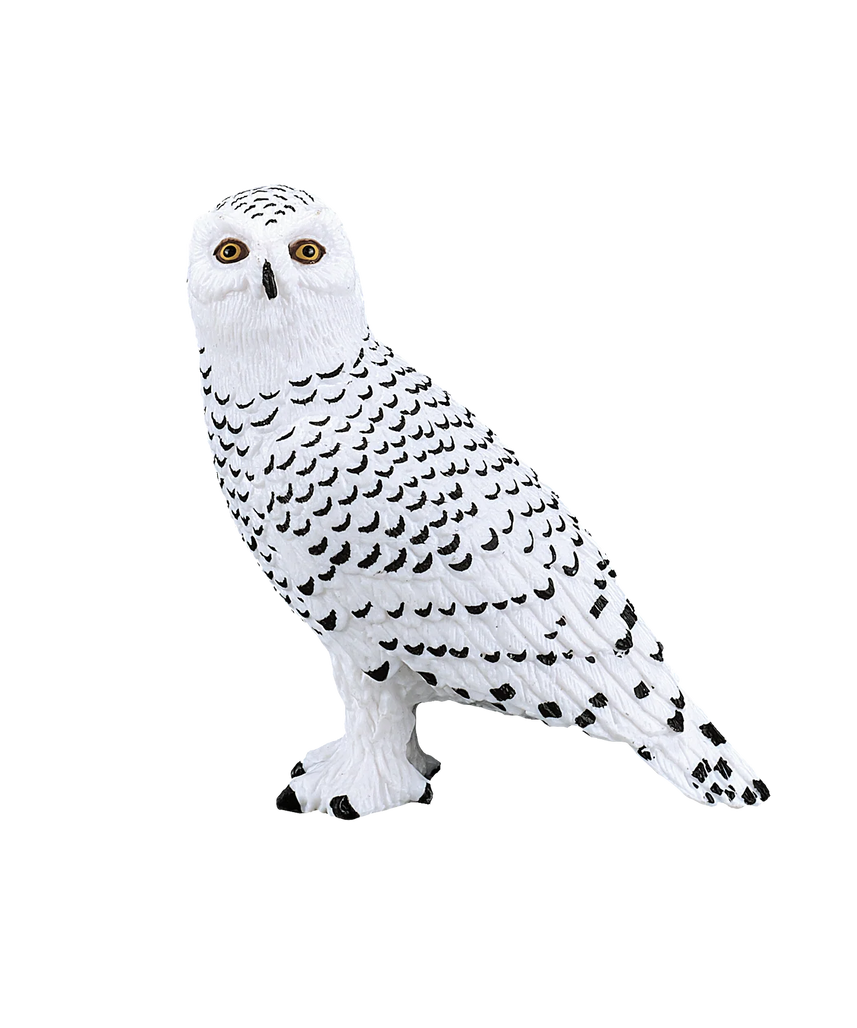 Mojo Snowy Owl Medium Animal Figure Toy, Realistic Arctic Bird Collectible for Kids