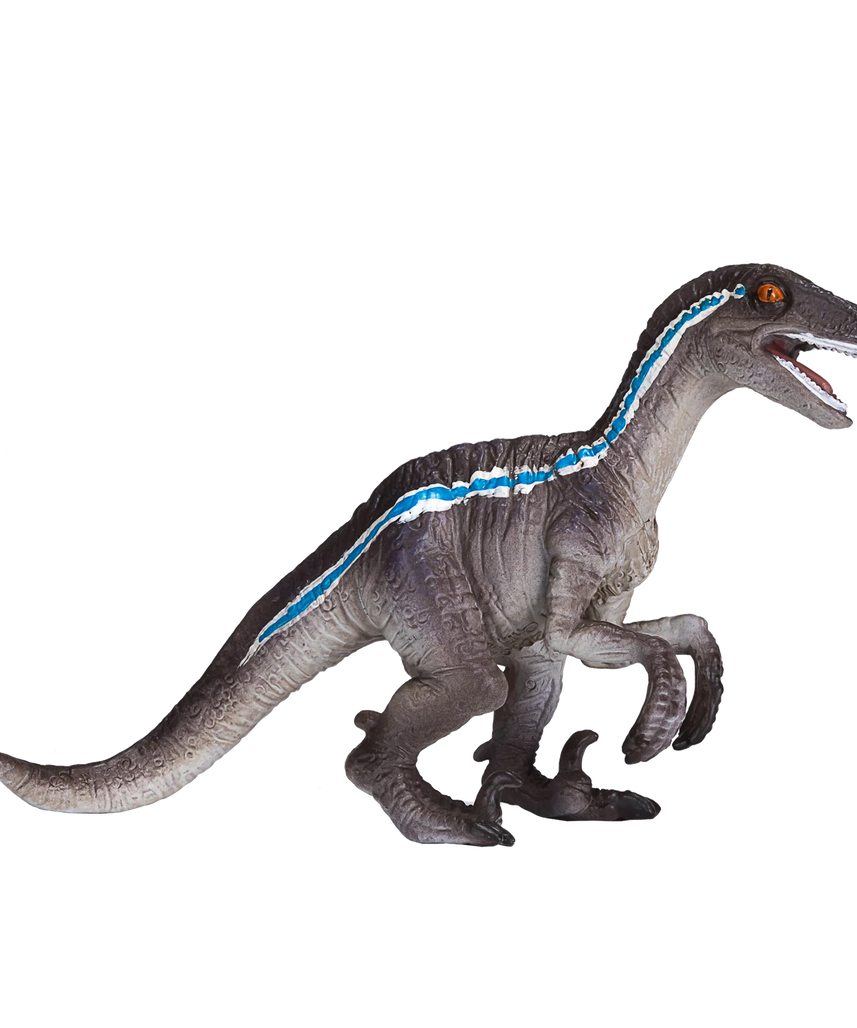 Mojo Velociraptor Crouching Medium Animal Figure Toy, Realistic Dinosaur Collectible for Kids