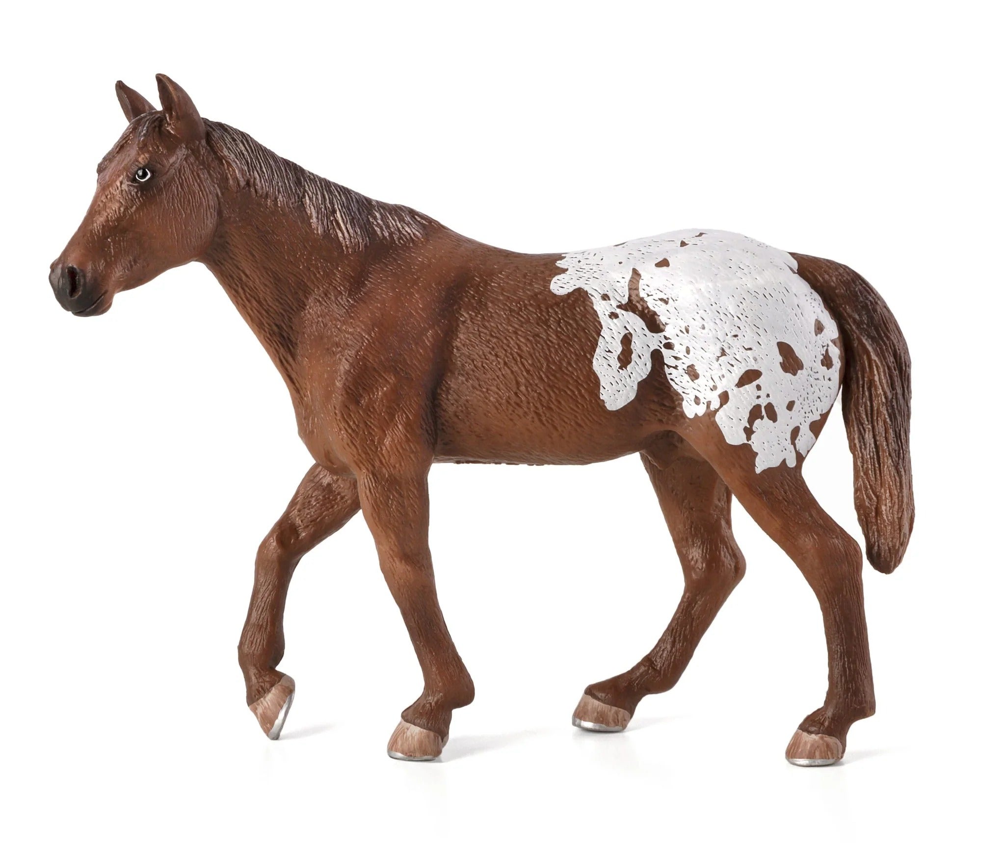 Mojo Appaloosa Stallion Chestnut XL Animal Figure Toy, Realistic Horse Collectible for Kids