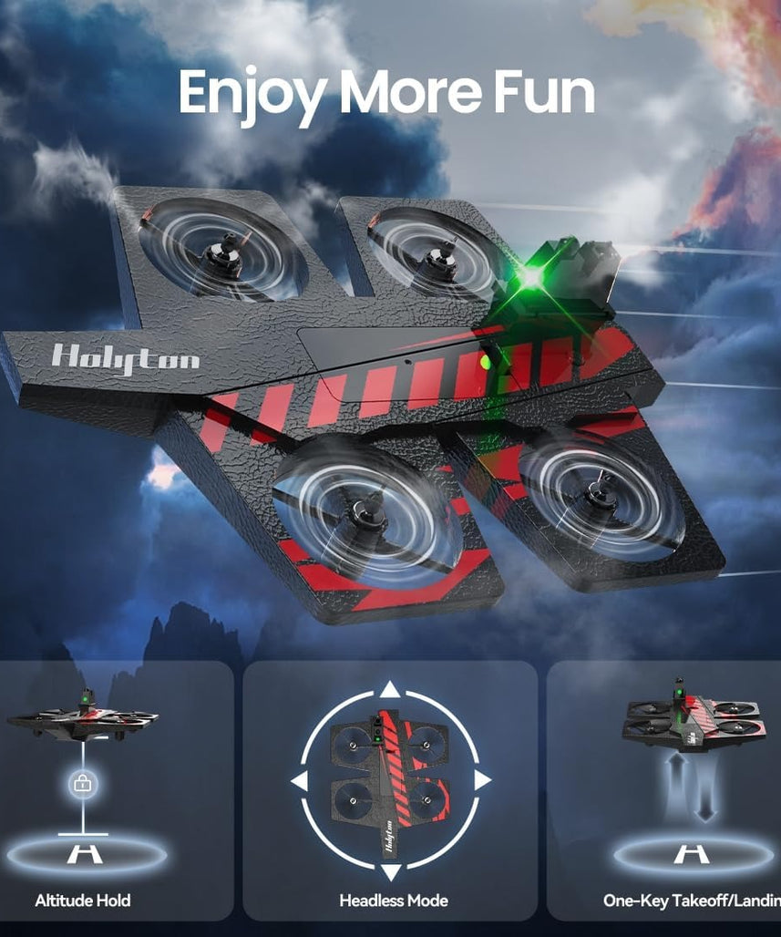 4CH HolyTon Drone, Multi-Mode Water Land Air Drone with Vertical Takeoff, Exciting STEM Flying Toy for Kids Aged 8+