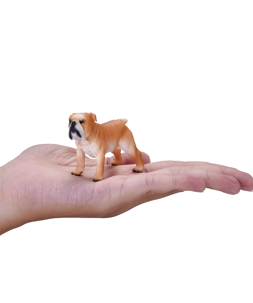 Mojo English Bulldog Medium Animal Figure Toy, Lifelike Dog Collectible for Kids and Dog Lovers