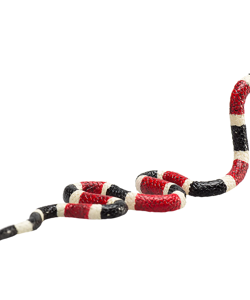 Mojo Coral Snake Medium Animal Figure Toy, Realistic Reptile Collectible for Kids