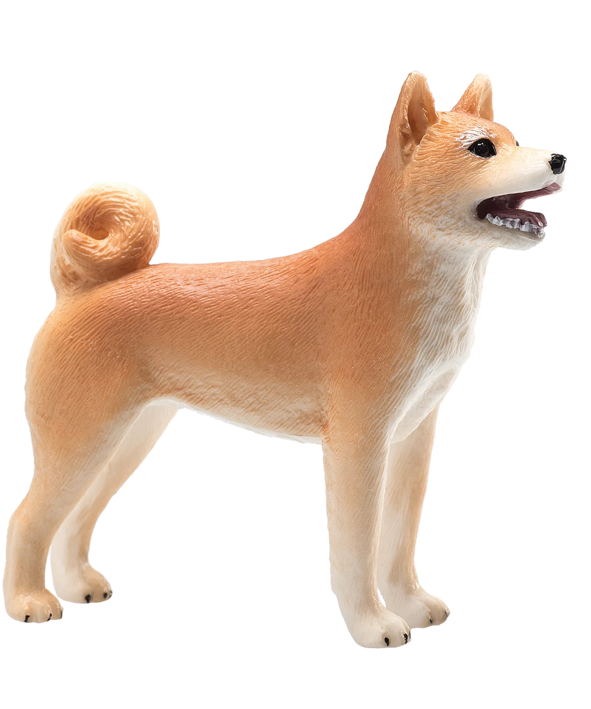 Mojo Shiba Inu Medium Animal Figure Toy, Realistic Dog Collectible for Kids
