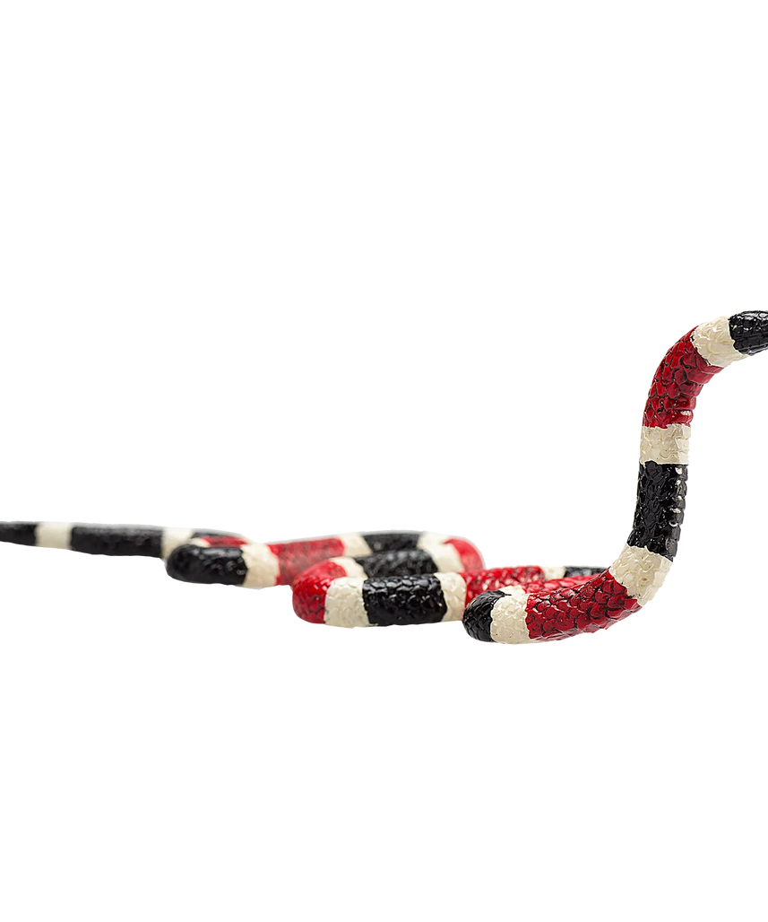 Mojo Coral Snake Medium Animal Figure Toy, Realistic Reptile Collectible for Kids