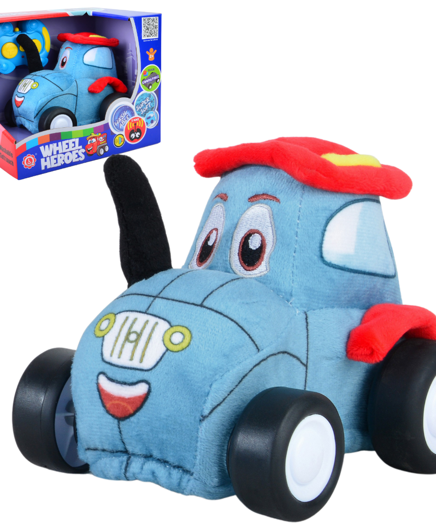 Farm Truck Plush Car, Soft Remote Control Toy with Lights and Sounds, Creative Farming Fun for Boys Aged 3+