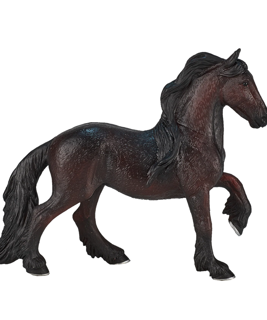 Mojo Friesian Mare XL Animal Figure Toy, Realistic Horse Collectible for Kids