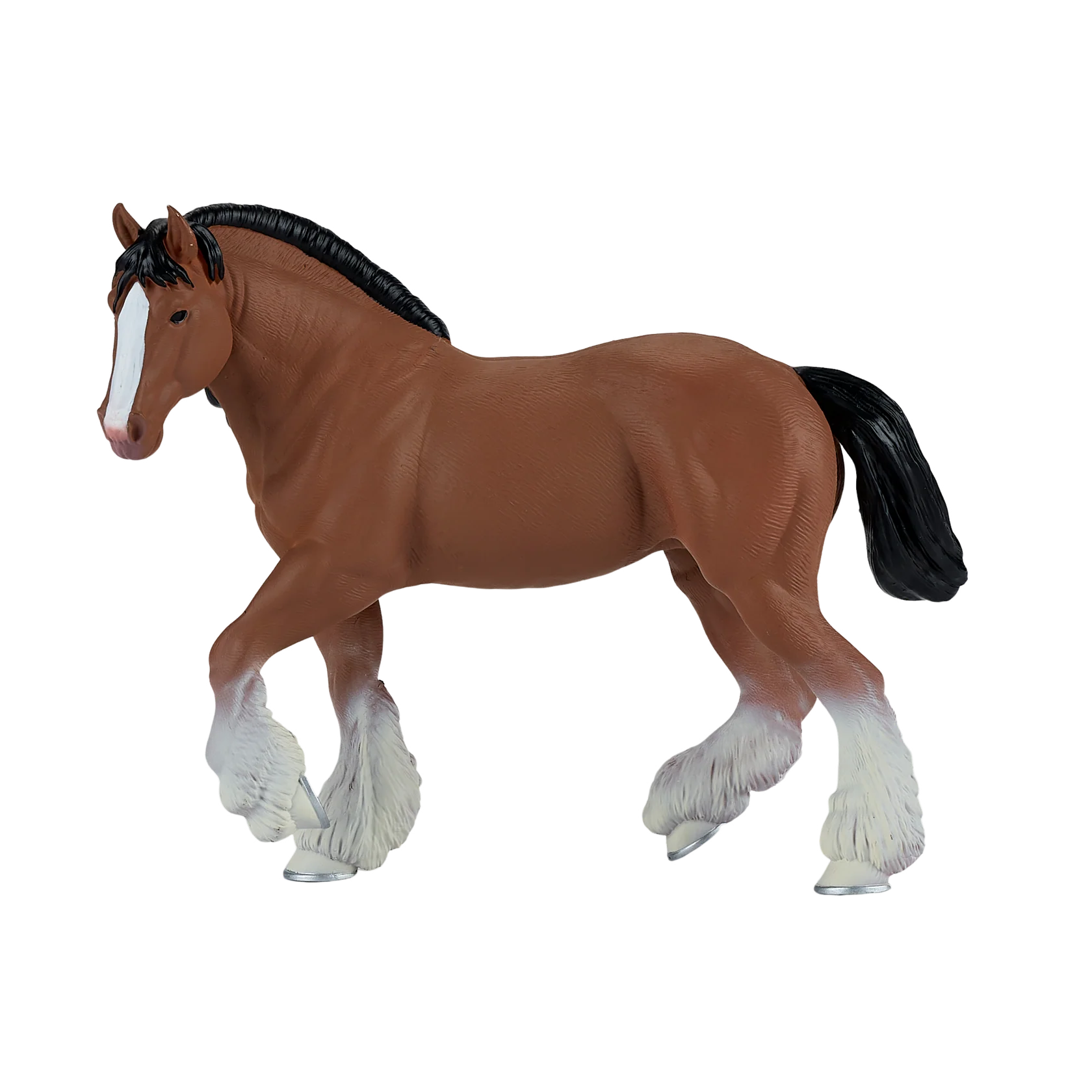 Mojo Clydesdale Horse Bay XL Animal Figure Toy, Realistic Farm Horse Collectible for Kids