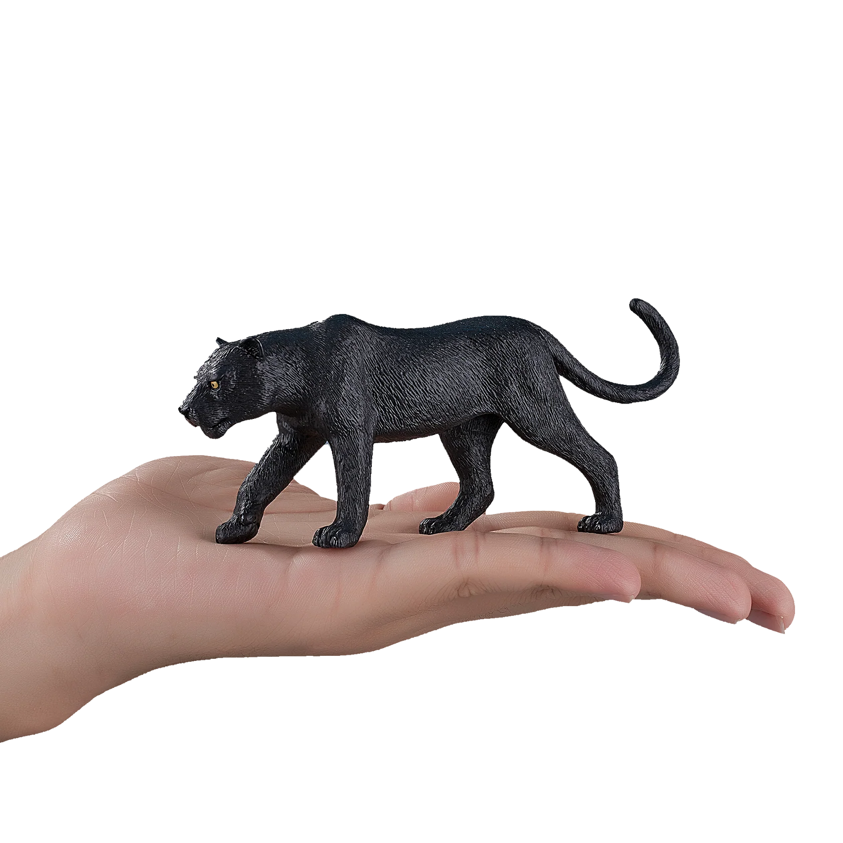 Mojo Black Panther Large Animal Figure Toy, Realistic Jungle Wildlife Collectible for Kids