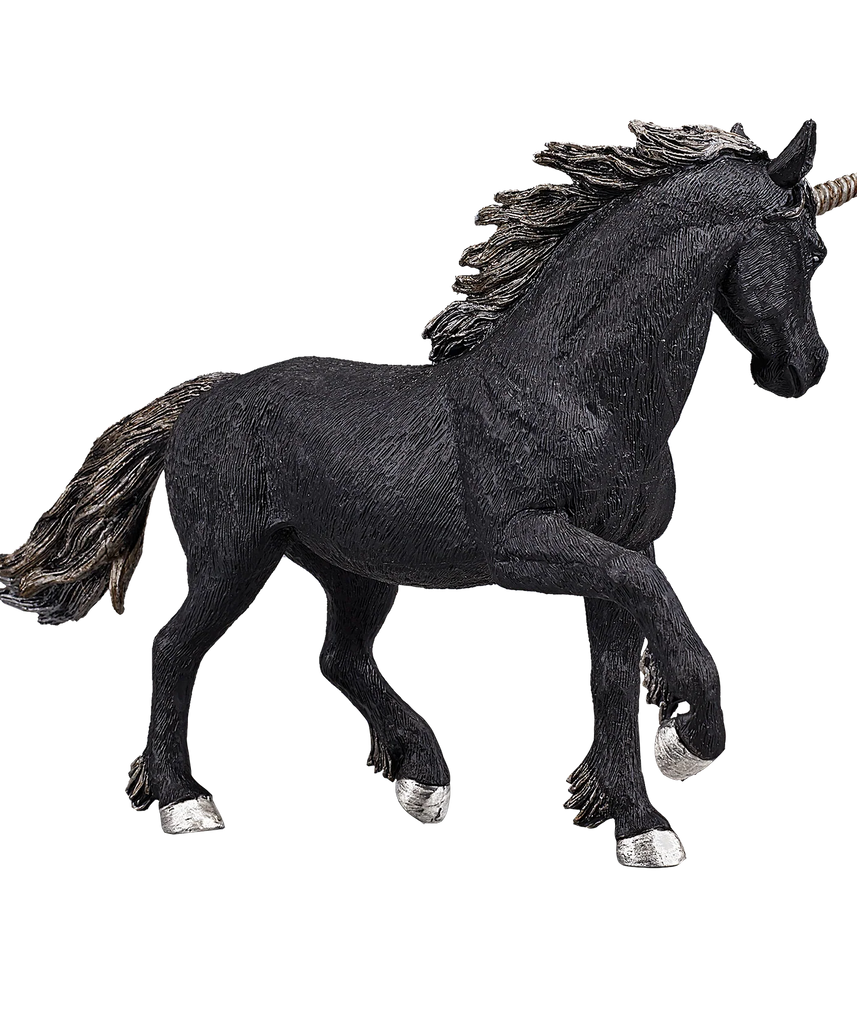 Black Unicorn XXL Fantasy Animal Figure Toy, Magical Collectible for Kids