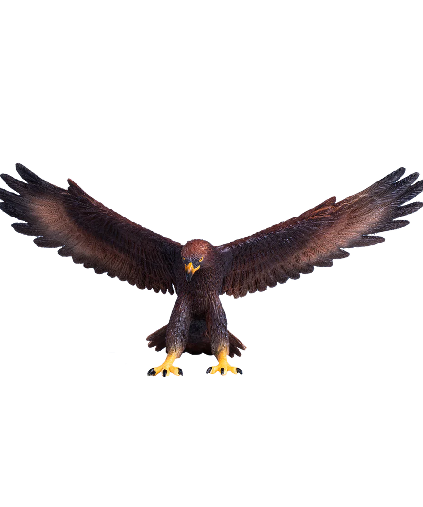 Mojo Golden Eagle Large Animal Figure Toy, Realistic Bird of Prey Collectible for Kids