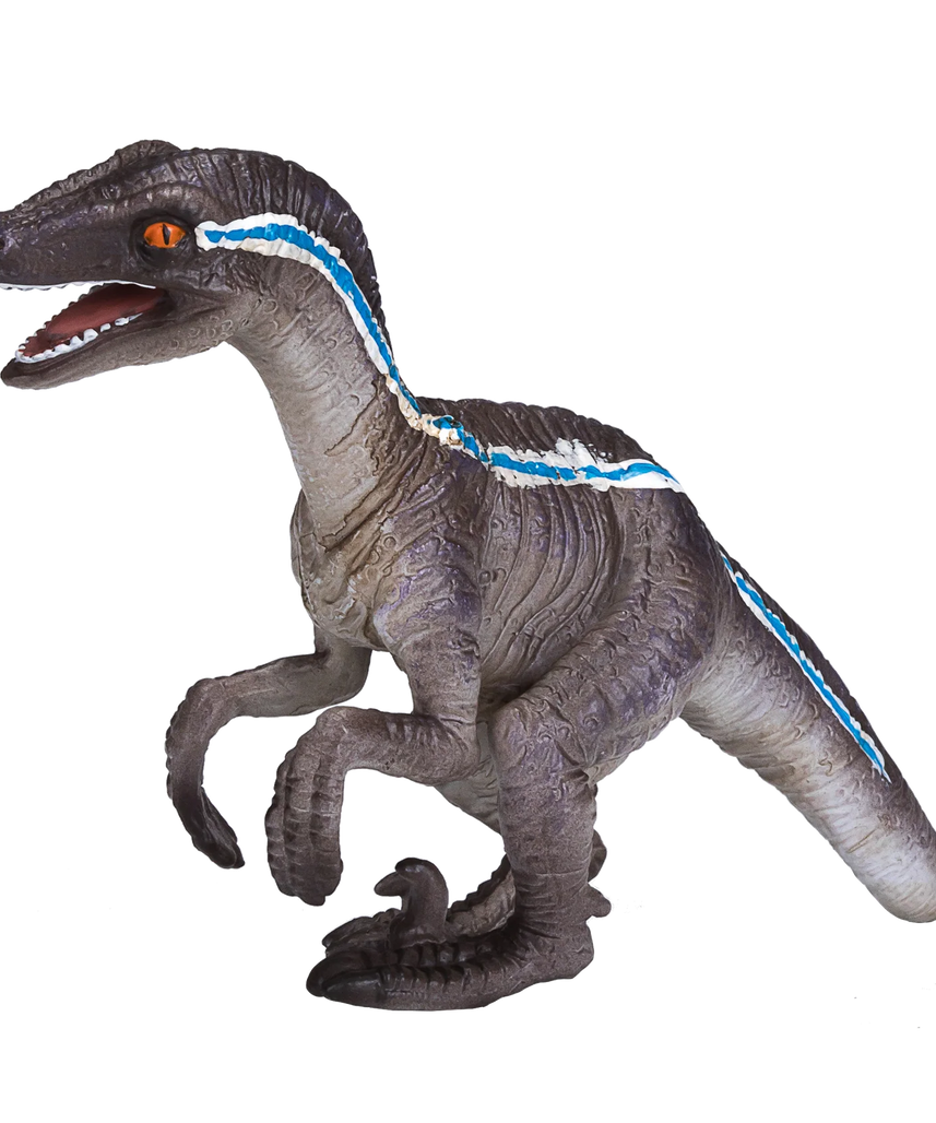Mojo Velociraptor Crouching Medium Animal Figure Toy, Realistic Dinosaur Collectible for Kids