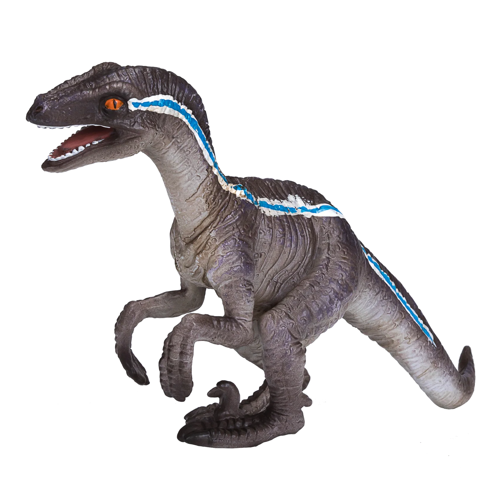 Mojo Velociraptor Crouching Medium Animal Figure Toy, Realistic Dinosaur Collectible for Kids