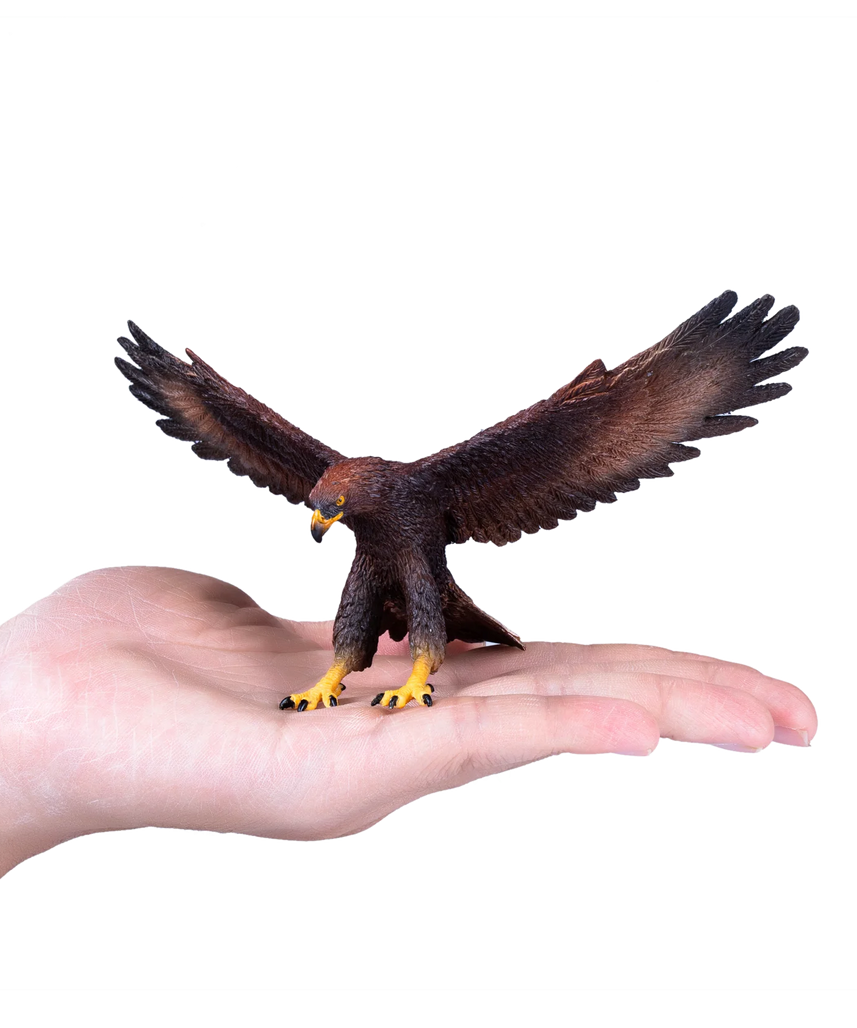 Mojo Golden Eagle Large Animal Figure Toy, Realistic Bird of Prey Collectible for Kids