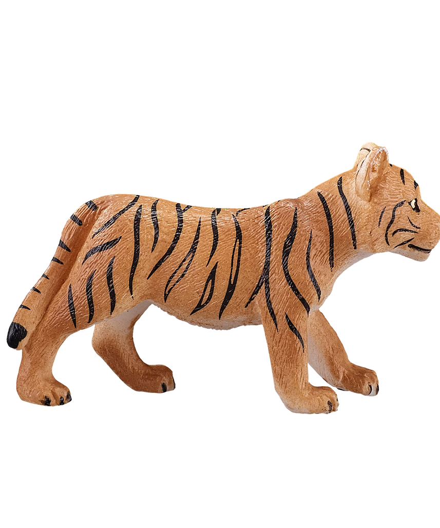Mojo Tiger Cub Standing Small Animal Figure Toy, Realistic Wildlife Collectible for Kids