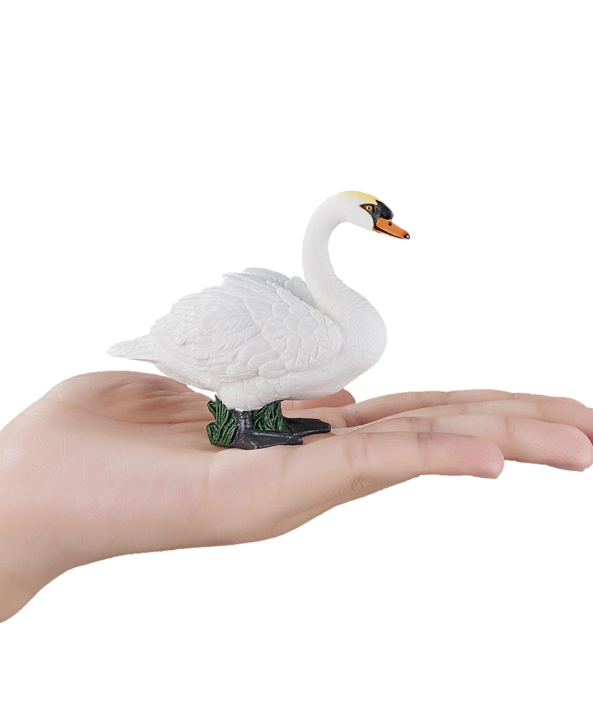 Mojo Mute Swan Medium Animal Figure Toy, Elegant Bird Collectible for Nature Lovers