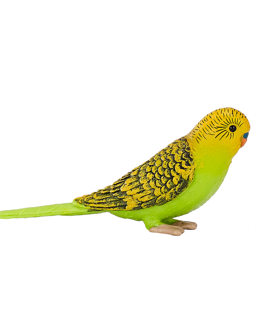 Mojo Budgerigar Green Small Animal Figure Toy, Realistic Bird Collectible for Kids and Nature Lovers