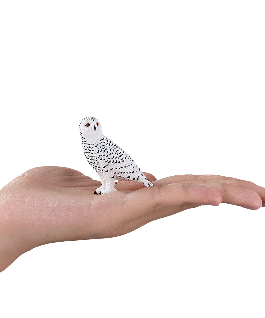 Mojo Snowy Owl Medium Animal Figure Toy, Realistic Arctic Bird Collectible for Kids