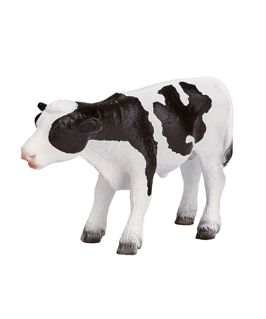 Mojo Holstein Calf Standing Medium Animal Figure Toy, Realistic Farm Collectible for Kids