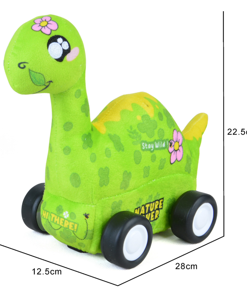 Diplodocus Plush Car, Dinosaur Remote Control Toy with Lights and Sounds, Educational Gift for Kids Aged 3+