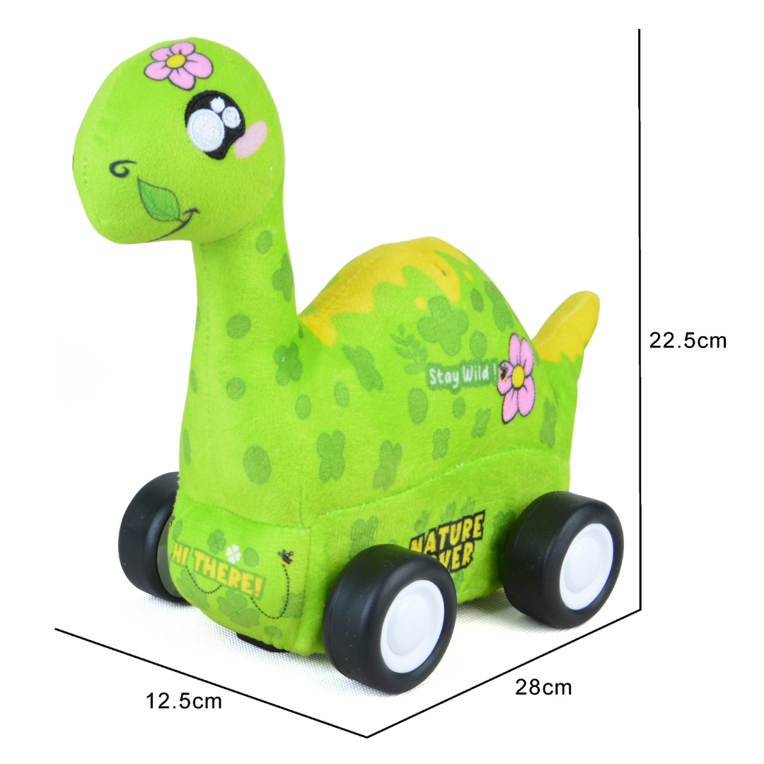 Diplodocus Plush Car, Dinosaur Remote Control Toy with Lights and Sounds, Educational Gift for Kids Aged 3+