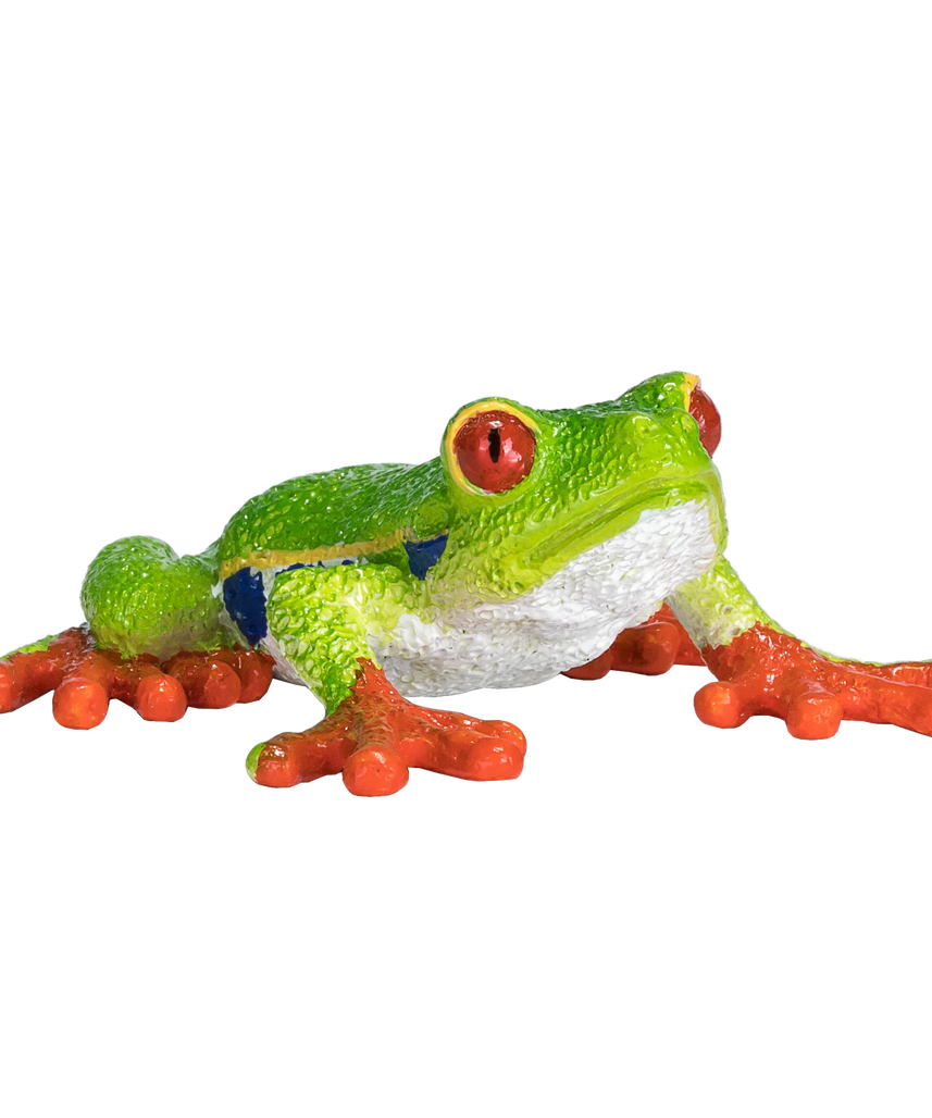 Mojo Red Eyed Tree Frog Medium Animal Figure Toy, Realistic Amphibian Collectible for Kids