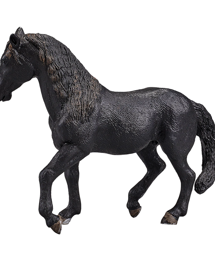 Mojo Andalusian Stallion Black XL Animal Figure Toy, Realistic Horse Collectible for Kids
