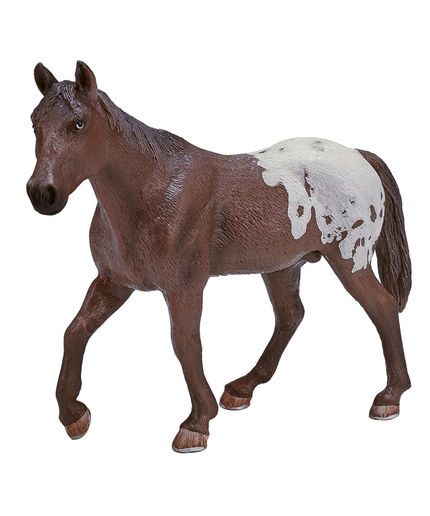 Mojo Appaloosa Stallion Chestnut XL Animal Figure Toy, Realistic Horse Collectible for Kids