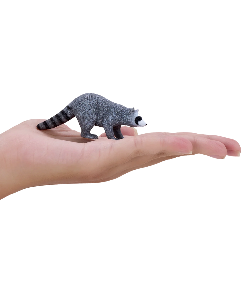 Mojo Raccoon Medium Animal Figure Toy, Realistic Forest Wildlife Collectible for Kids