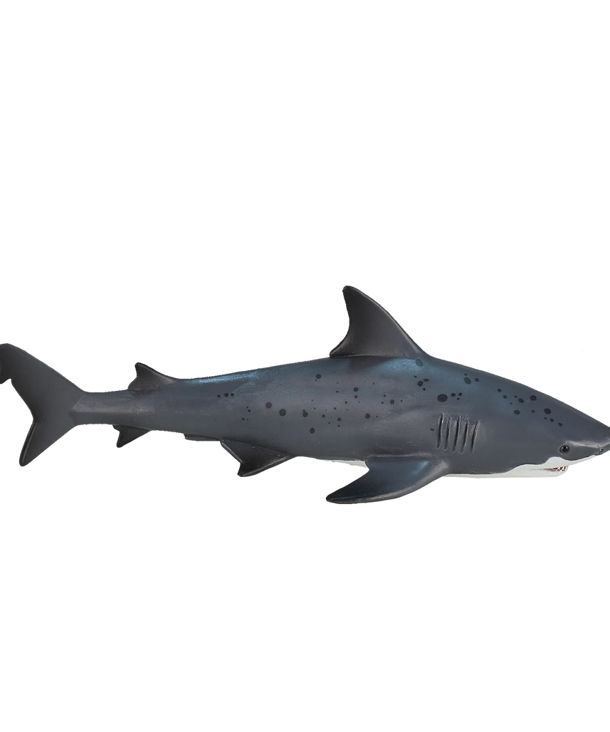Mojo Bull Shark XL Animal Figure Toy, Realistic Ocean Predator Collectible for Kids