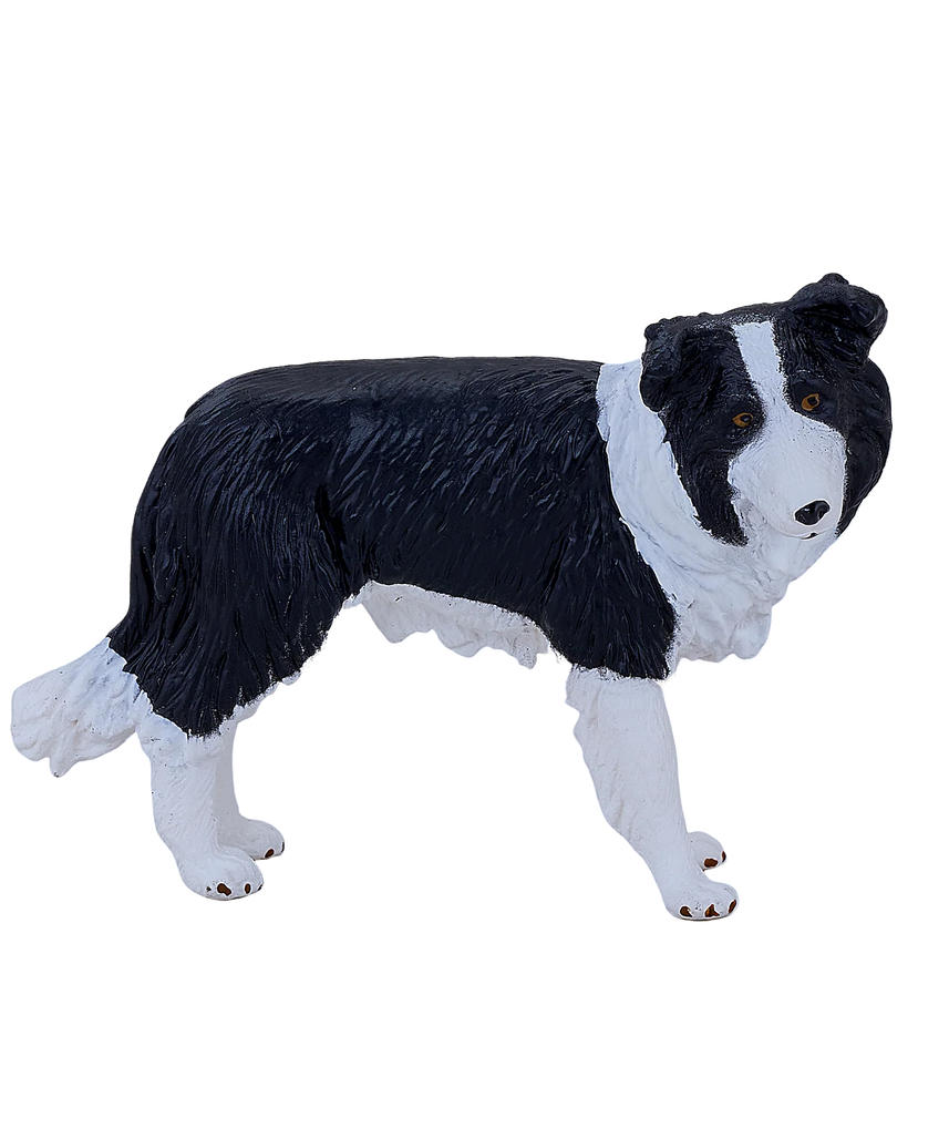 Mojo Border Collie Medium Animal Figure Toy, Realistic Dog Collectible for Kids