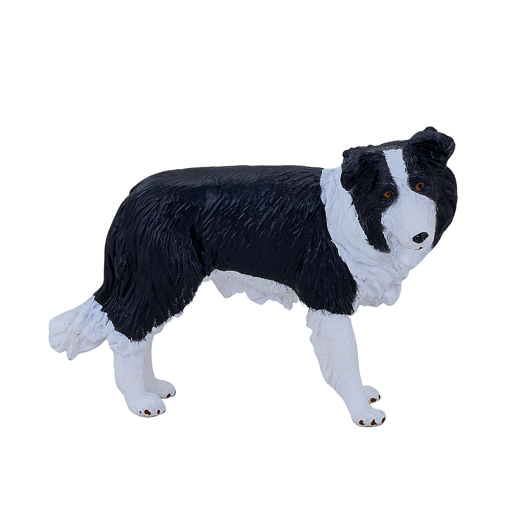 Mojo Border Collie Medium Animal Figure Toy, Realistic Dog Collectible for Kids
