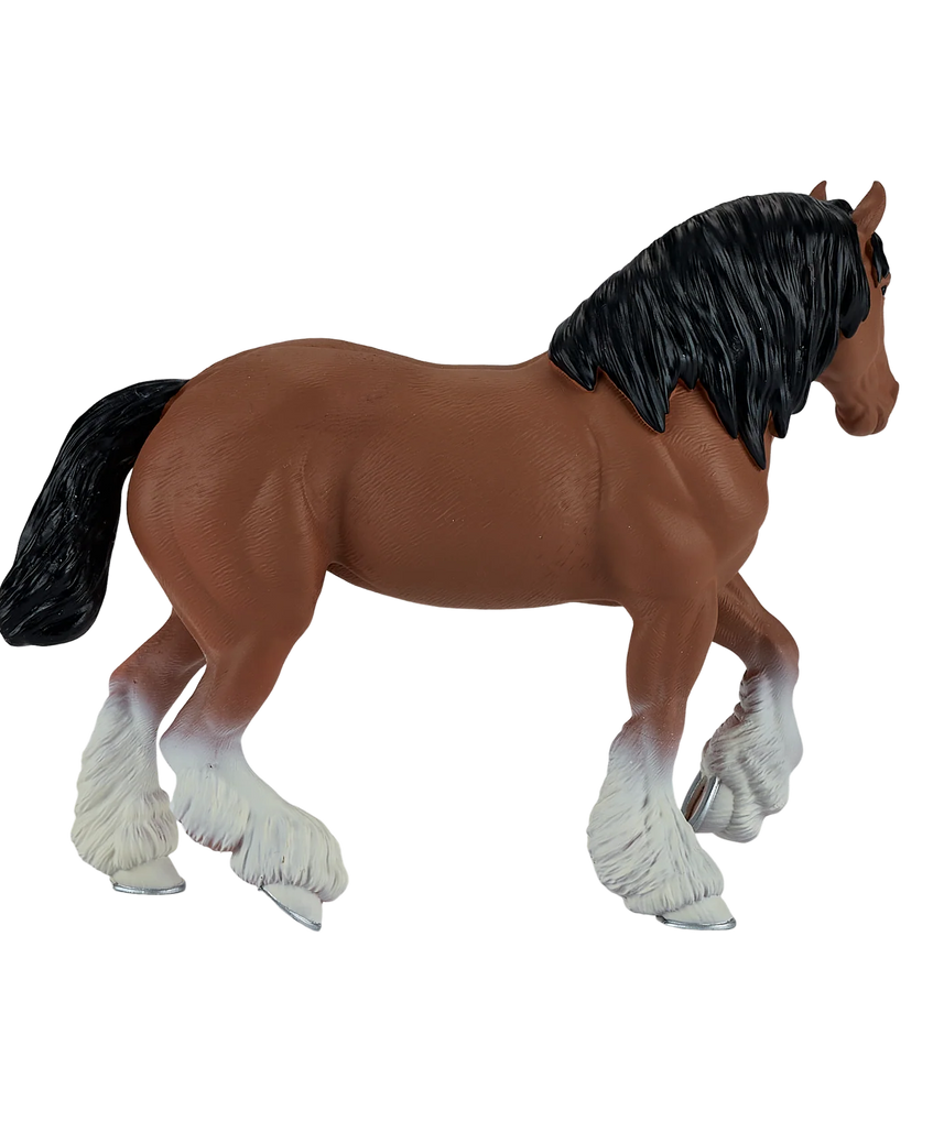 Mojo Clydesdale Horse Bay XL Animal Figure Toy, Realistic Farm Horse Collectible for Kids