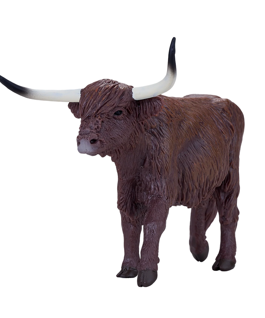 Mojo Highland Cow XL Animal Figure Toy, Realistic Farm Animal Collectible for Kids