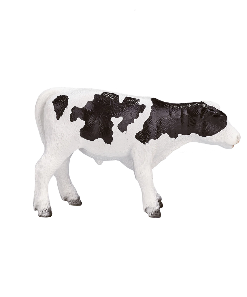 Mojo Holstein Calf Standing Medium Animal Figure Toy, Realistic Farm Collectible for Kids