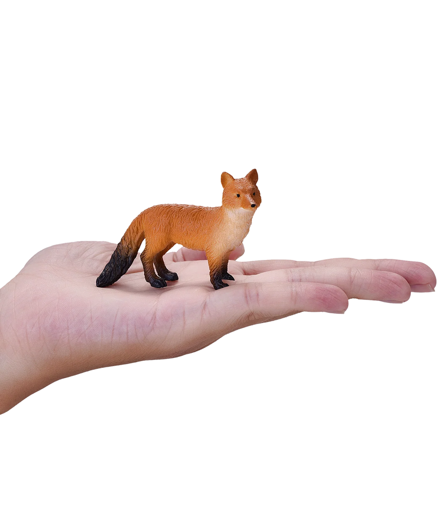 Mojo Red Fox Small Animal Figure Toy, Realistic Forest Wildlife Collectible for Kids