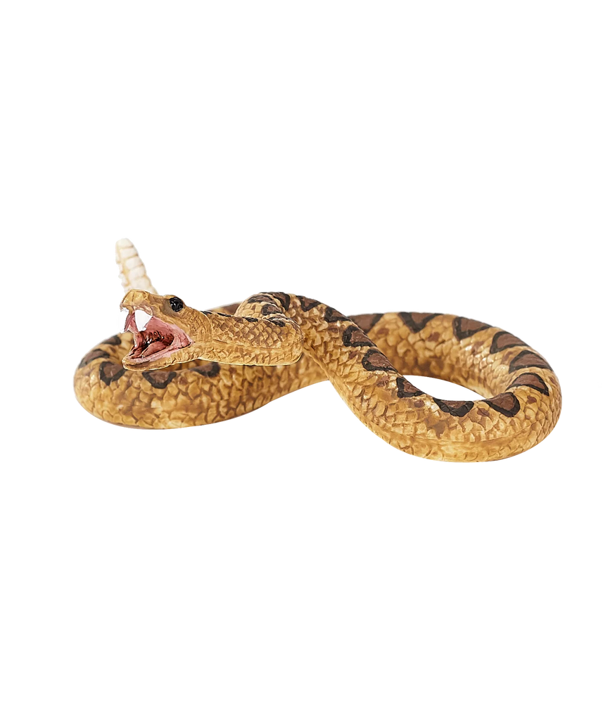 Mojo Rattlesnake Medium Animal Figure Toy, Lifelike Snake Collectible for Kids