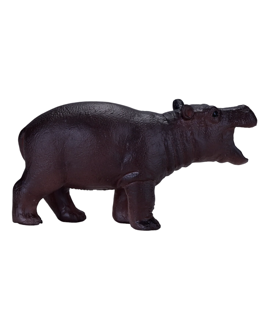Mojo Hippopotamus Baby Small Animal Figure Toy, Wildlife Safari Collectible for Kids