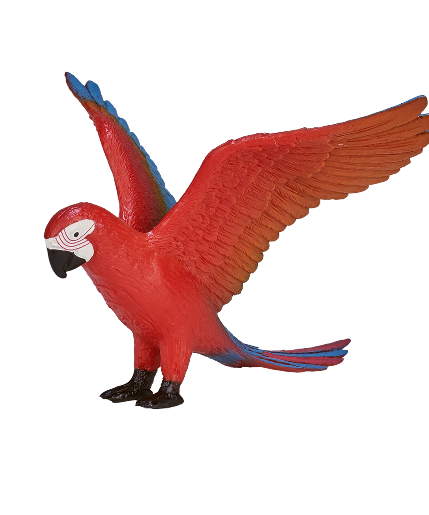 Mojo Parrot Large Animal Figure Toy, Colorful Bird Collectible for Kids