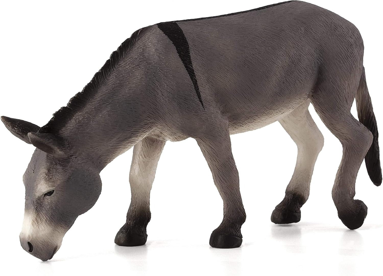 Mojo Donkey Feeding Large Animal Figure Toy, Realistic Farm Collectible for Kids