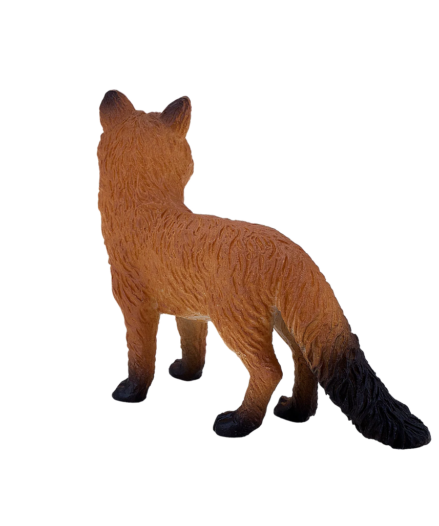 Mojo Red Fox Small Animal Figure Toy, Realistic Forest Wildlife Collectible for Kids