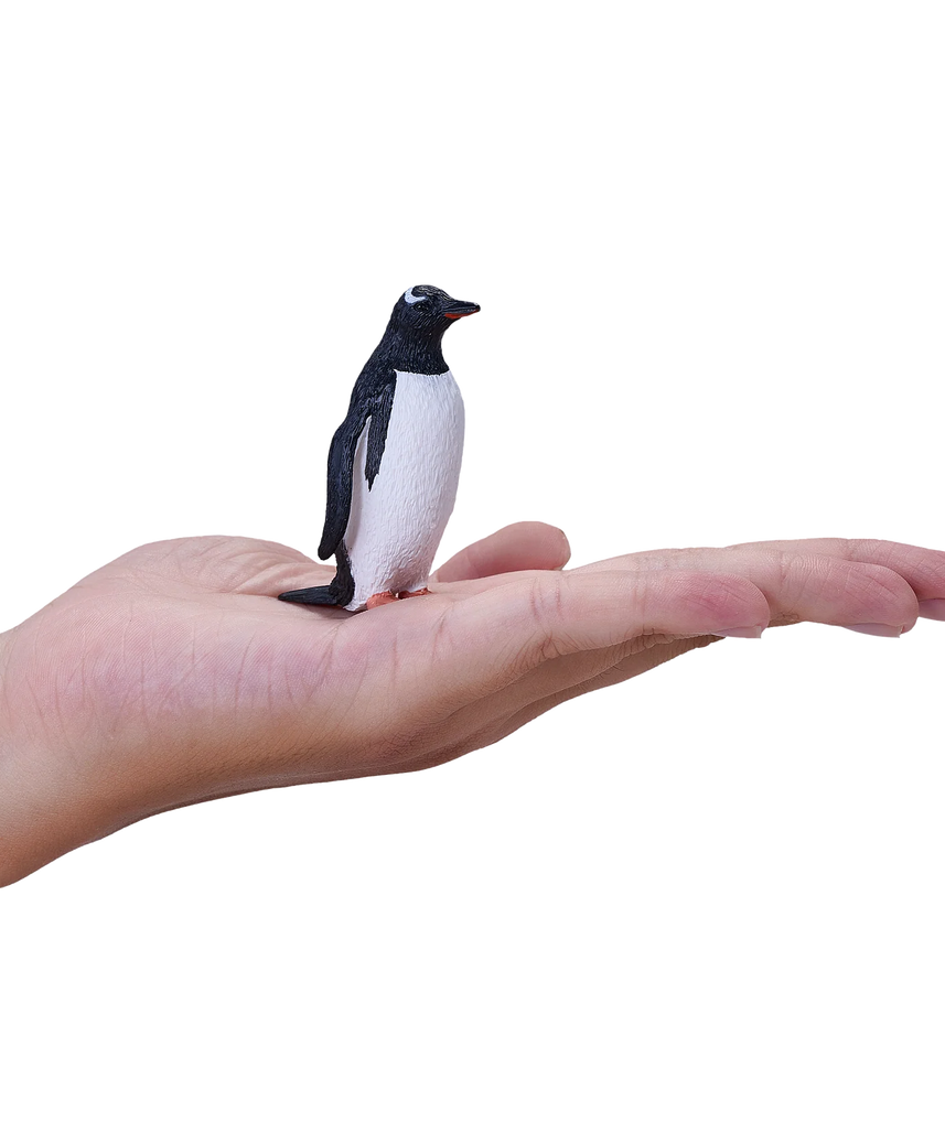 Mojo Gentoo Penguin Medium Animal Figure Toy, Realistic Antarctic Wildlife Collectible for Kids
