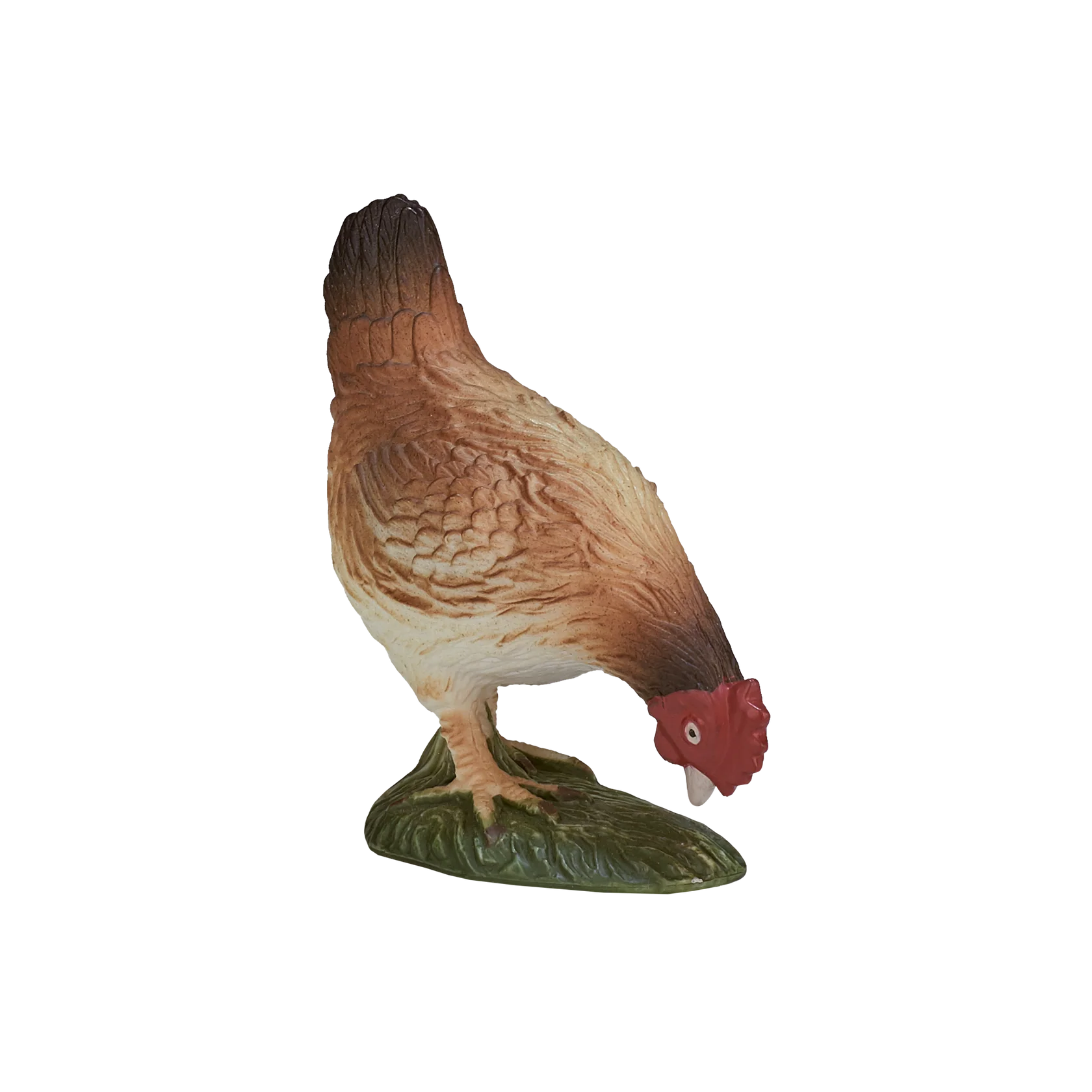 Mojo Hen Eating Small Animal Figure Toy, Detailed Farm Collectible for Children Aged 3 and Above
