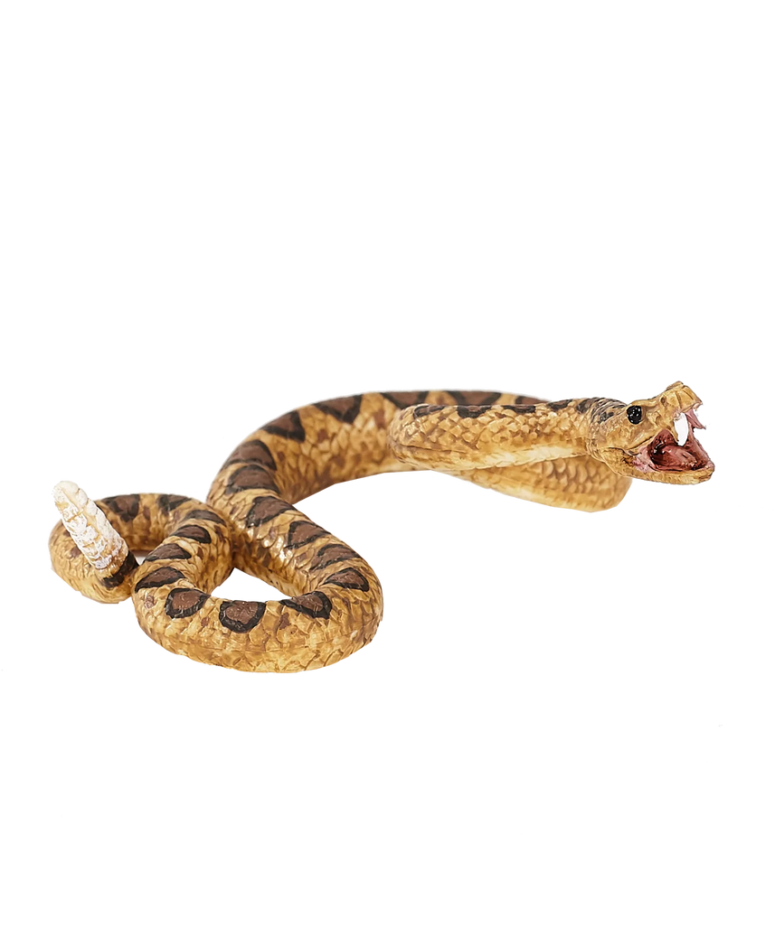 Mojo Rattlesnake Medium Animal Figure Toy, Lifelike Snake Collectible for Kids