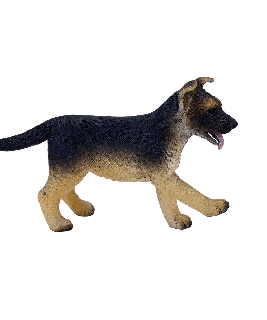 Mojo German Shepherd Puppy Small Animal Figure Toy, Lifelike Dog Collectible for Children