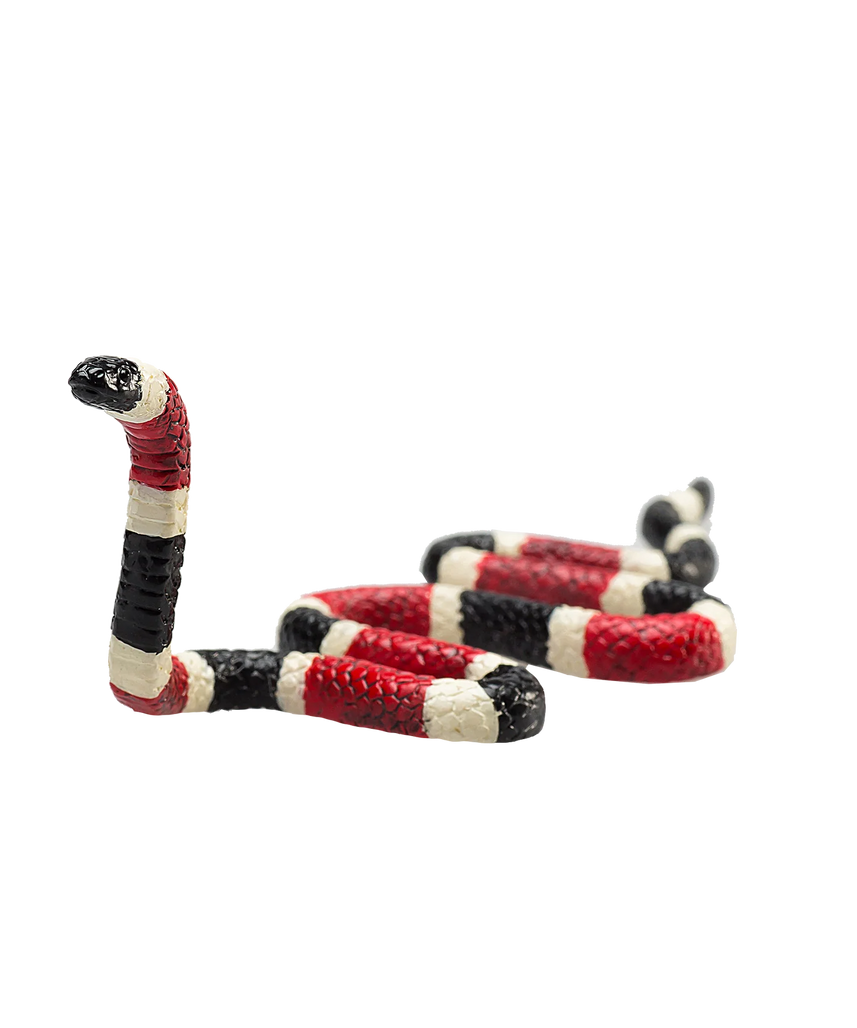 Mojo Coral Snake Medium Animal Figure Toy, Realistic Reptile Collectible for Kids