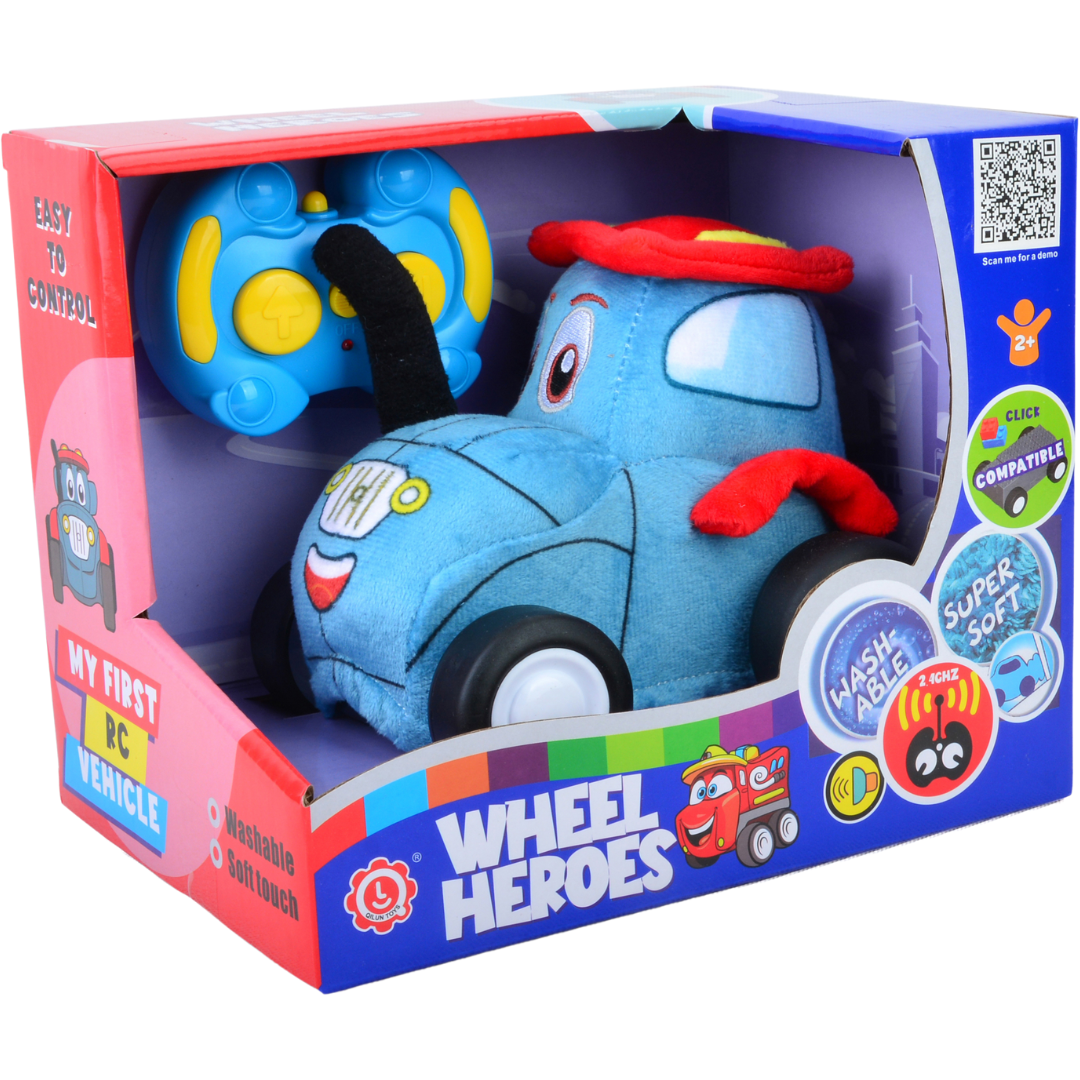 Farm Truck Plush Car, Soft Remote Control Toy with Lights and Sounds, Creative Farming Fun for Boys Aged 3+